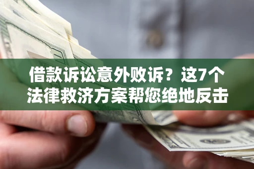北京借款诉讼意外败诉？这7个法律救济方案帮您绝地反击！