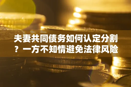 北京夫妻共同债务如何认定分割？一方不知情避免法律风险必看！